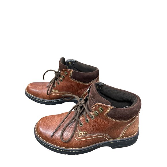 Ariat Womens Brown Leather Terrain Lace-Up Ankle Boots Size 8B SKU 9365 - Picture 3 of 16